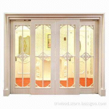 Exquisite Interior Composite Wood Sliding Door with Environment-friendly Paint